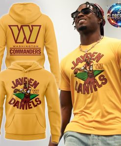 Washington Commanders Jayden Daniels Football Yellow Hoodie