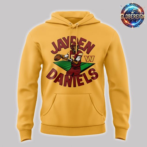 Washington Commanders Jayden Daniels Football Yellow Hoodie