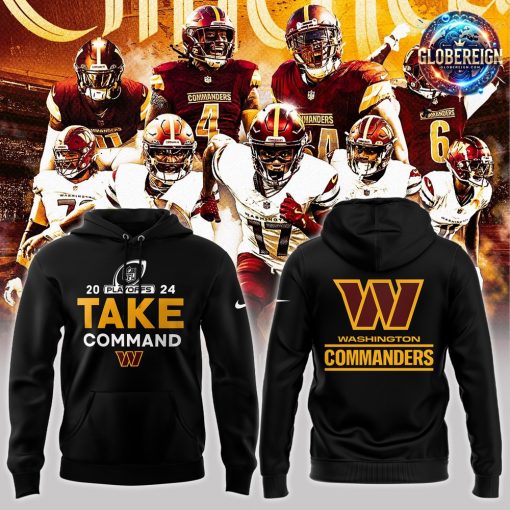 Washington Commanders Playoffs NFL 2024 Black Hoodie