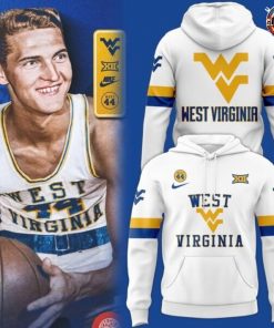 West Virginia Mountaineers Basketball Nike Edition White Hoodie