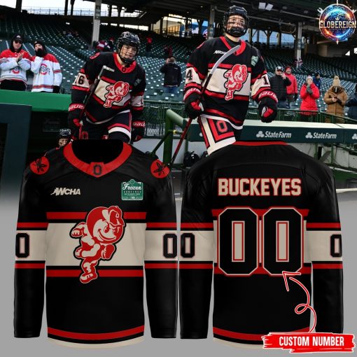 Wrigley Field Ohio State Buckeyes Custom Hockey Jersey