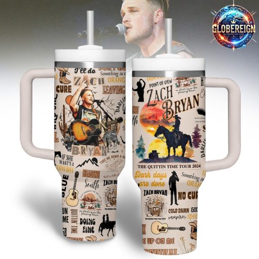 Zach Bryan The Quittin’ Time Tour 2024 Stanley Tumbler Cup