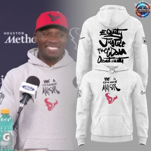 Be A Change Maker Houston Texans Coach DeMeco Ryans Hoodie