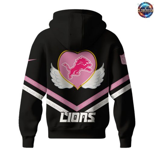 Detroit Lions Happy Valentine Game Day 2025 Hoodie