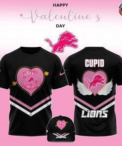 Detroit Lions Happy Valentine Game Day 2025 T-Shirt