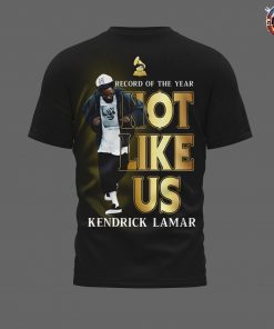 Kendrick Lamars Not Like Us Record of the Year at the Grammy TShirt