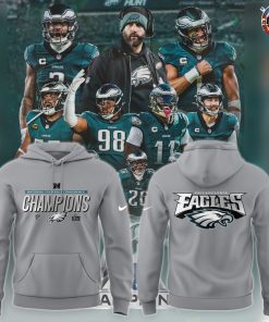 NFC Champions Philadelphia Eagles Football Grey Hoodie