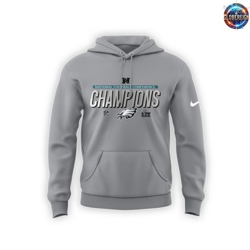 NFC Champions Philadelphia Eagles Football Grey Hoodie