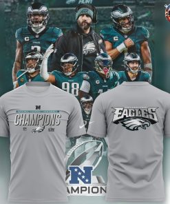 NFC Champions Philadelphia Eagles Football Grey T-Shirt