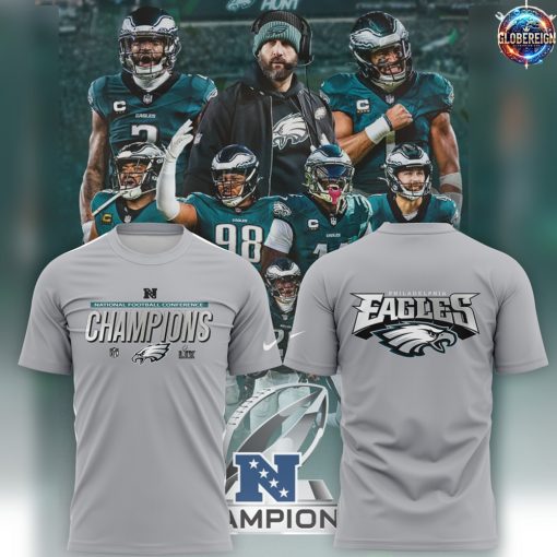 NFC Champions Philadelphia Eagles Football Grey T-Shirt