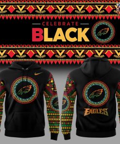 Philadelphia Eagles Black History Month 2025 Black Hoodie