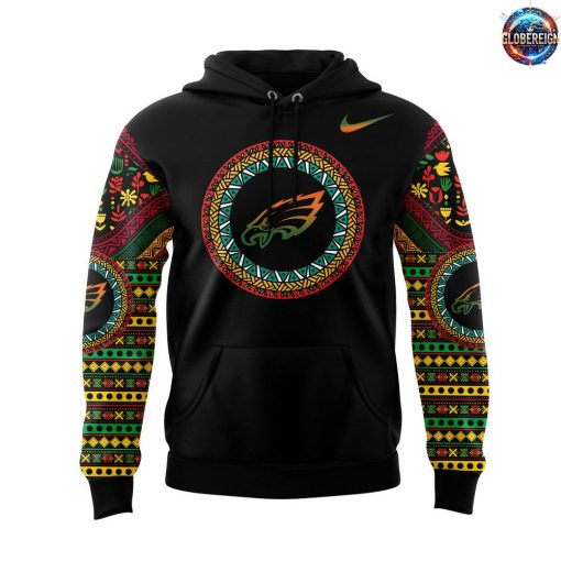 Philadelphia Eagles Black History Month 2025 Black Hoodie