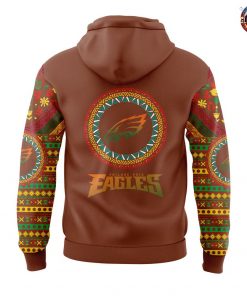 Philadelphia Eagles Black History Month 2025 Orange Hoodie