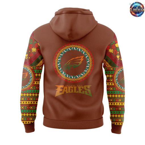 Philadelphia Eagles Black History Month 2025 Orange Hoodie