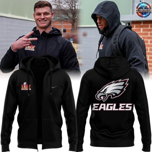 Philadelphia Eagles Super Bowl LIX 2025 Nike Zip Hoodie