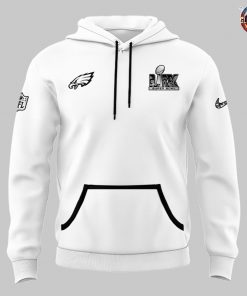 Philadelphia Eagles Super Bowl LIX Opening Night Tech White Hoodie