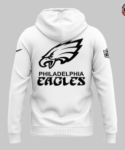 Philadelphia Eagles Super Bowl LIX Opening Night Tech White Hoodie