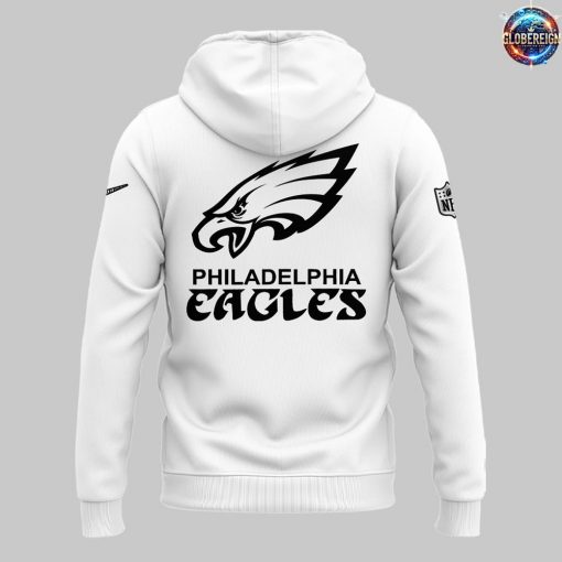 Philadelphia Eagles Super Bowl LIX Opening Night Tech White Hoodie