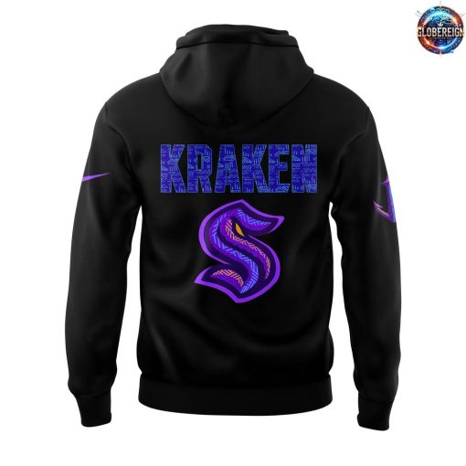 Seattle Kraken Black Hockey History Night Game 2025 Special Hoodie