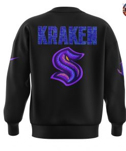 Seattle Kraken Black Hockey History Night Game 2025 Special Sweatshirt