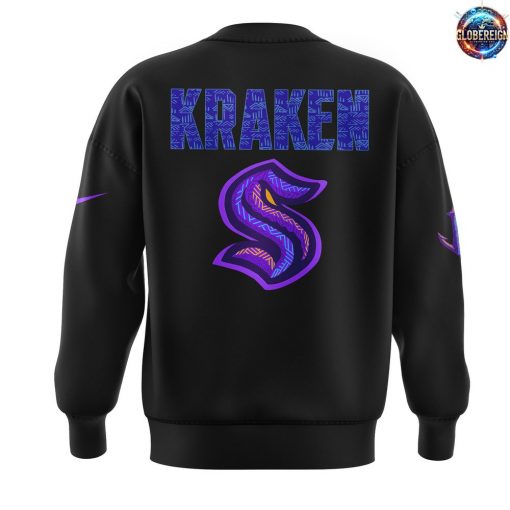 Seattle Kraken Black Hockey History Night Game 2025 Special Sweatshirt