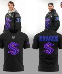 Seattle Kraken Black Hockey History Night Game 2025 Special T-Shirt