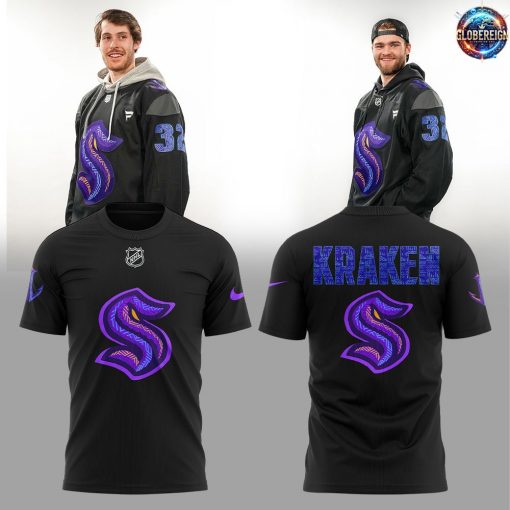 Seattle Kraken Black Hockey History Night Game 2025 Special T-Shirt