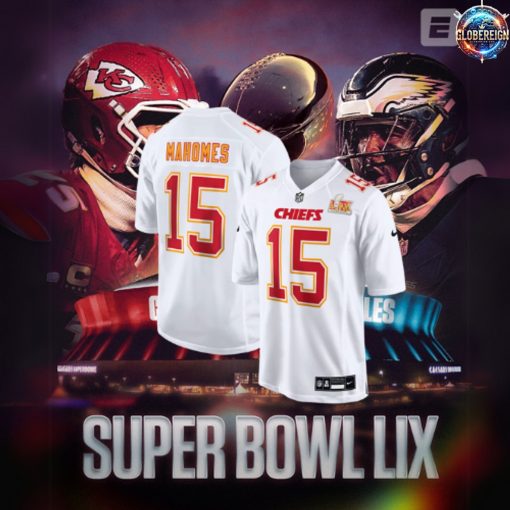 Super Bowl LIX 2025 Kansas City Chiefs Limited Edition White Football Jersey